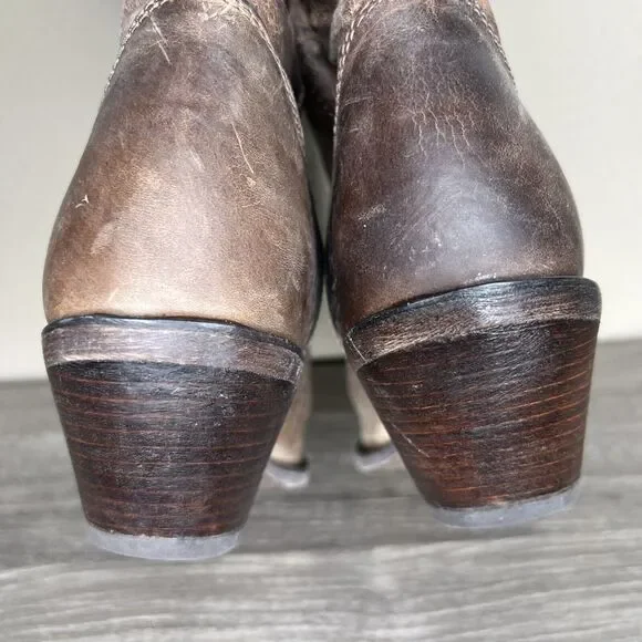 Durango Crush Women Brown Leather Slouch Western Boots 8.5M Distressed RD3494 - Picture 6 of 12